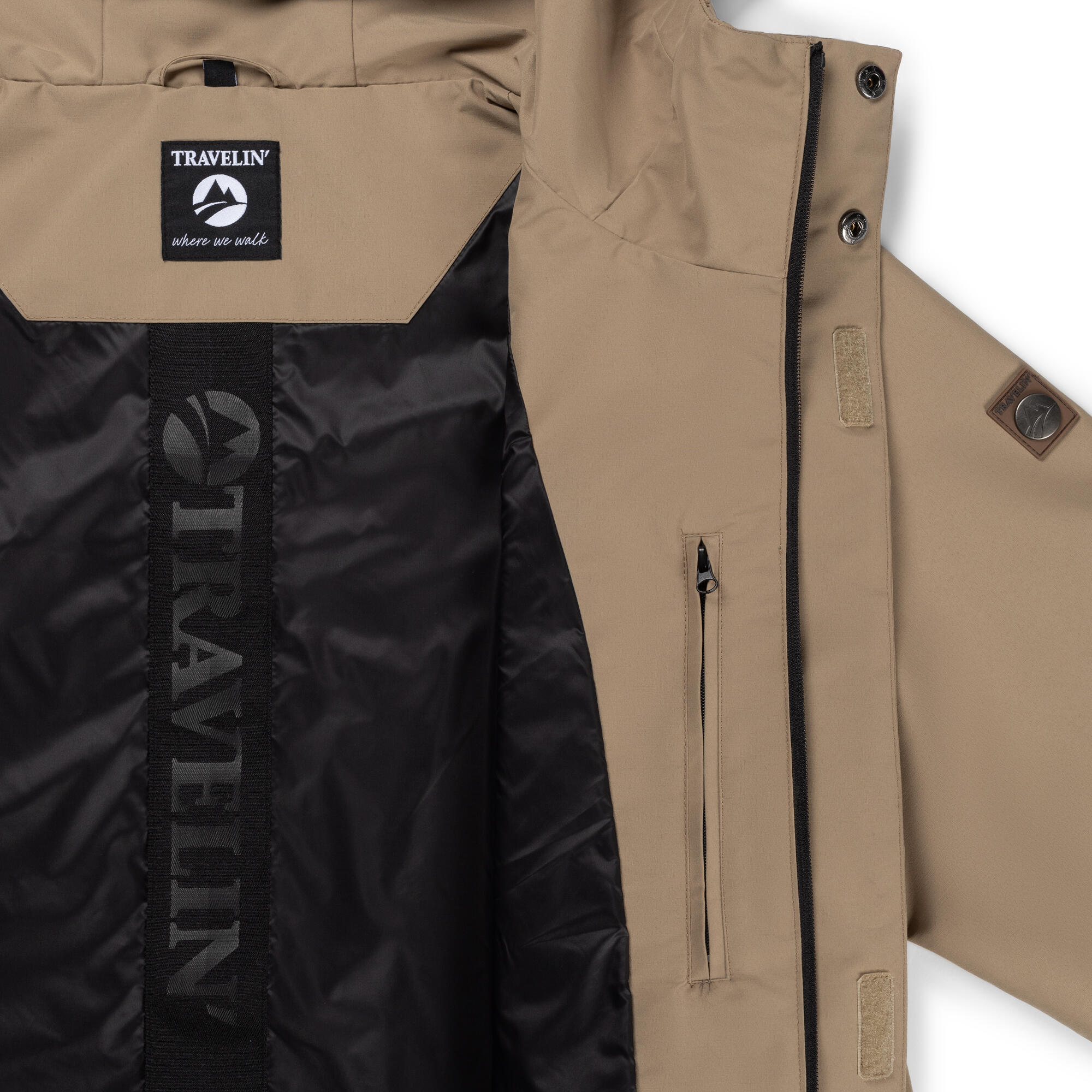 Lefi Uomo - Giacca hardshell - Impermeabile - Marrone chiaro 6/6