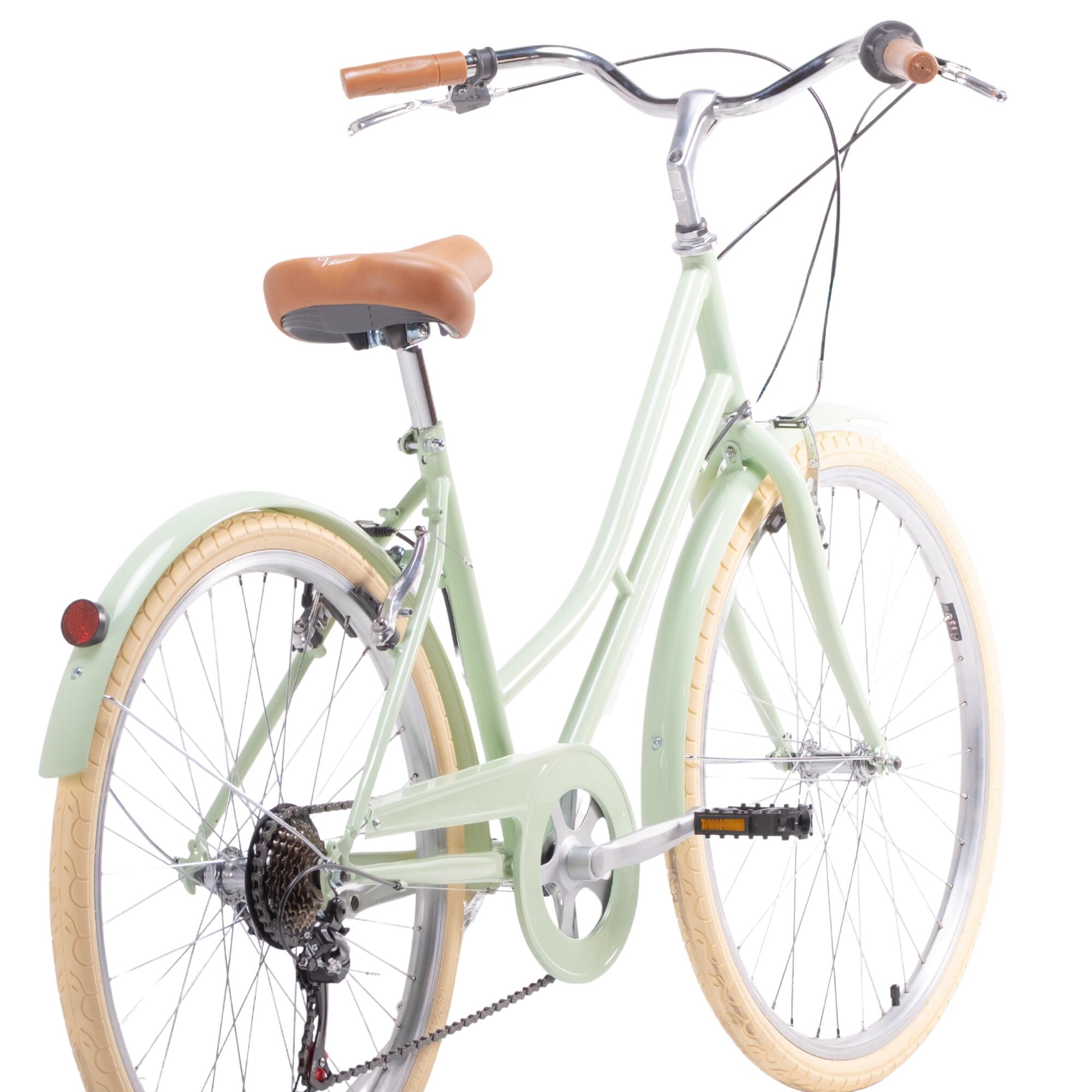 Bicicleta de Passeio Vintage Capri Valentina 26" 6 Velocidades - Verde Pastel 2/8