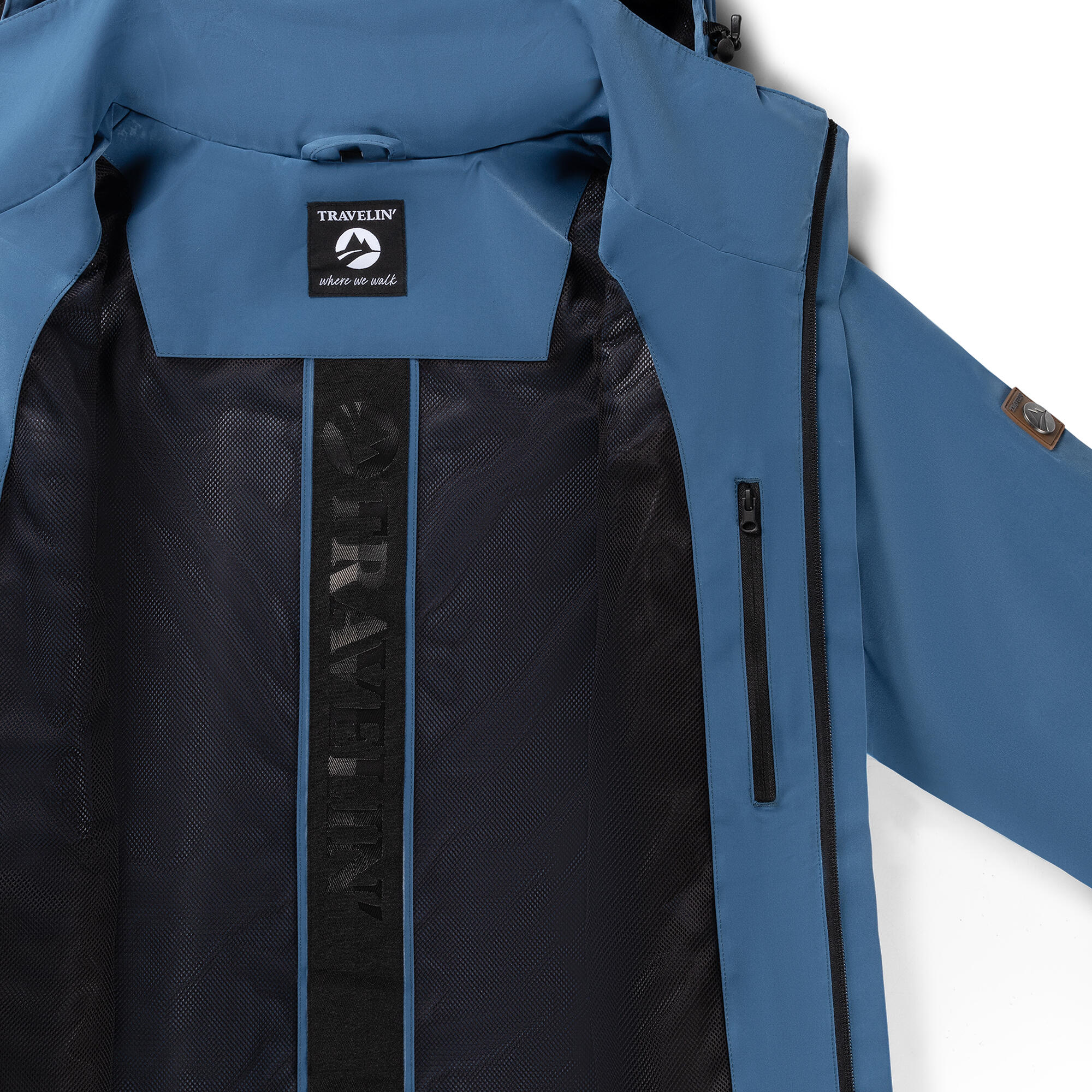 Aron Uomo - Giacca hardshell - Impermeabile - Blu 6/6
