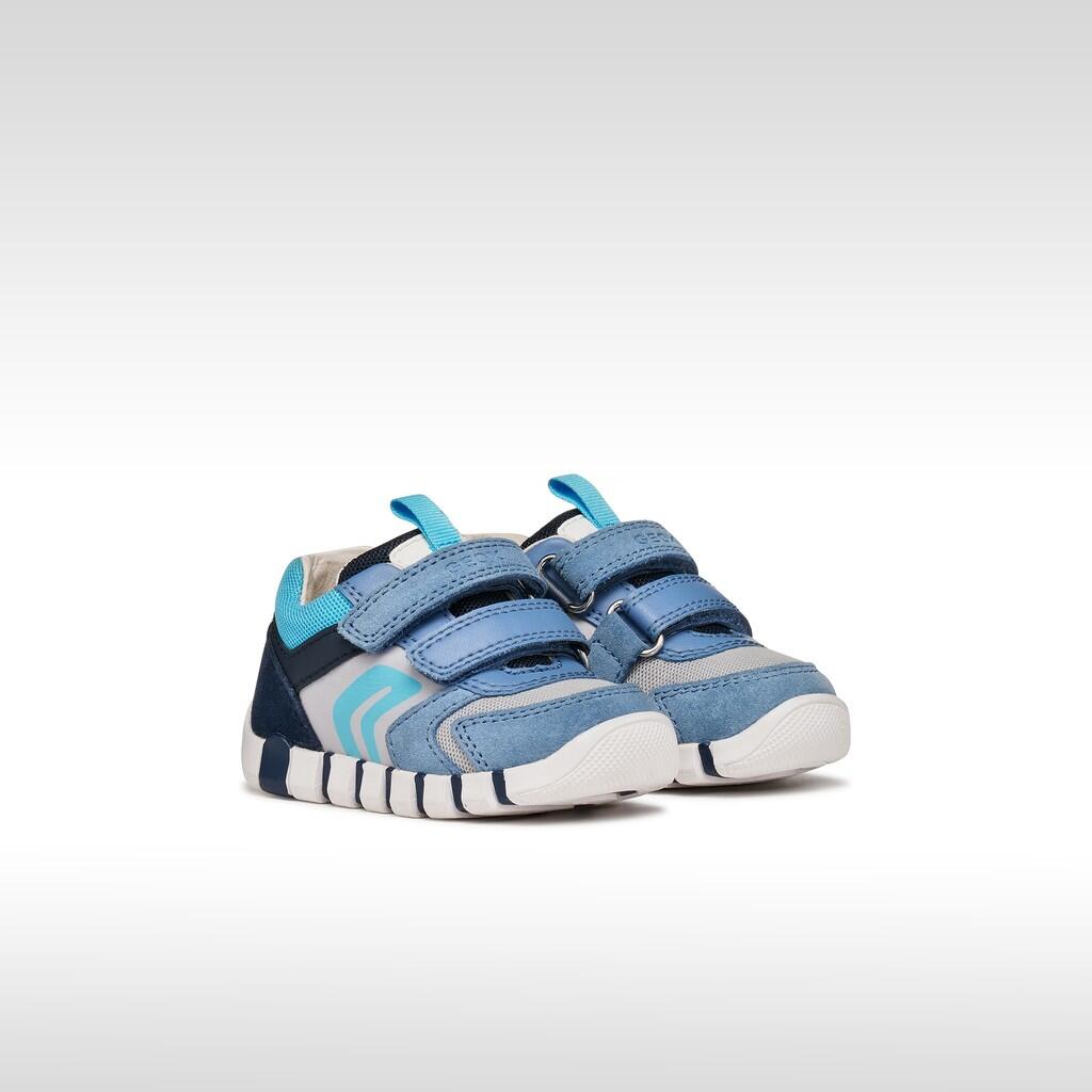 Premiers Pas Bébé Garçon IUPIDOO BABY BOY Bleu Ciel Foncé/Gris Clair 3/7