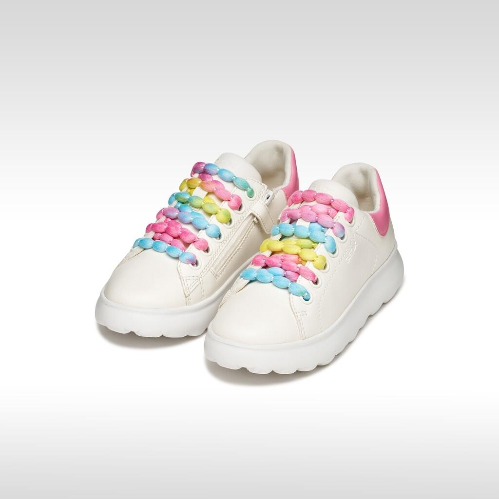 Baskets Fille J PUFFYPOP GIRL Blanc/Rose 3/7