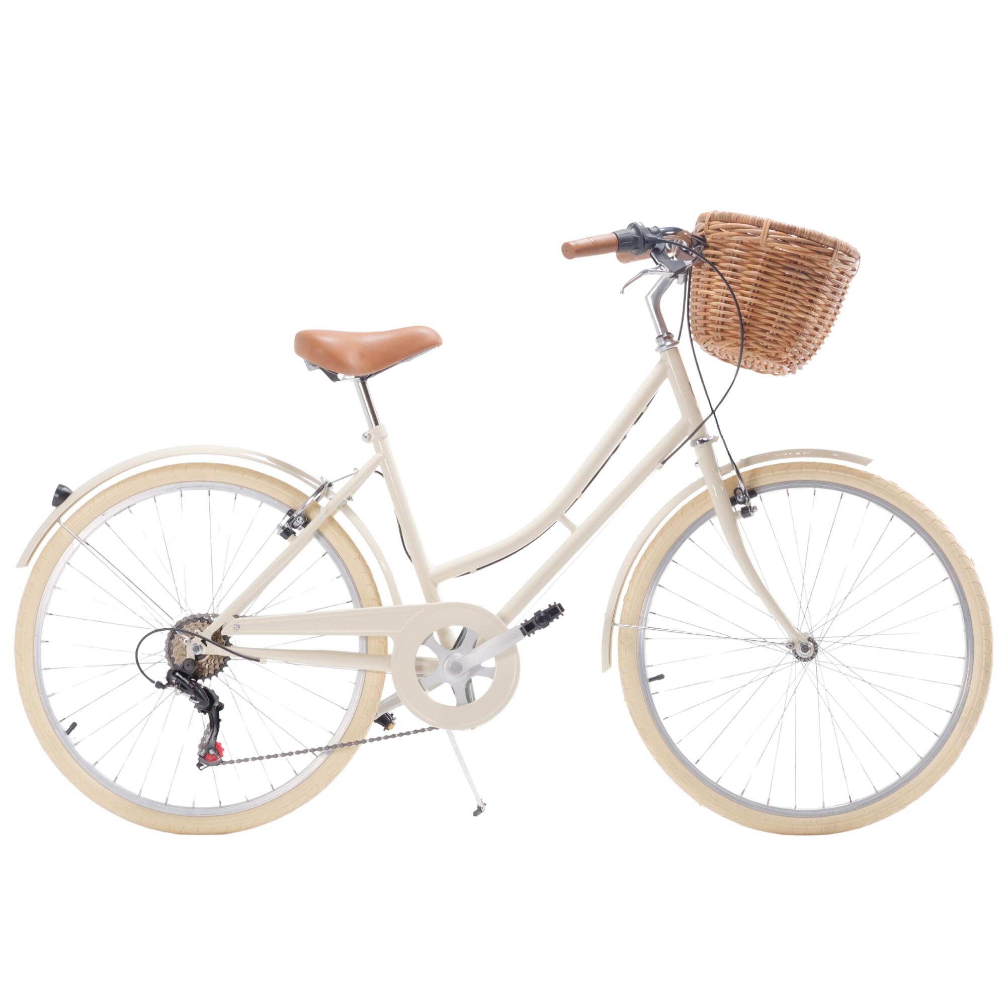 Bicicleta de Passeio Vintage Capri Valentina 26" 6 Velocidades - Creme 6/7