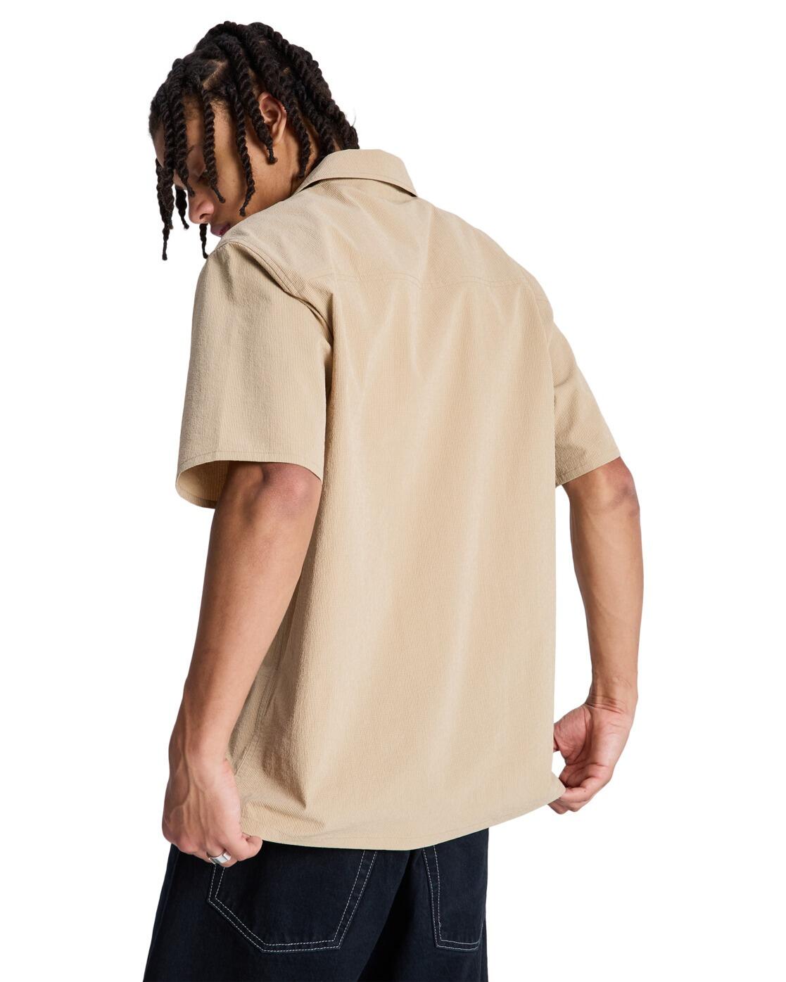 Overhemd met Korte Mouwen FULL ON RESORT Beige Heren 2/4