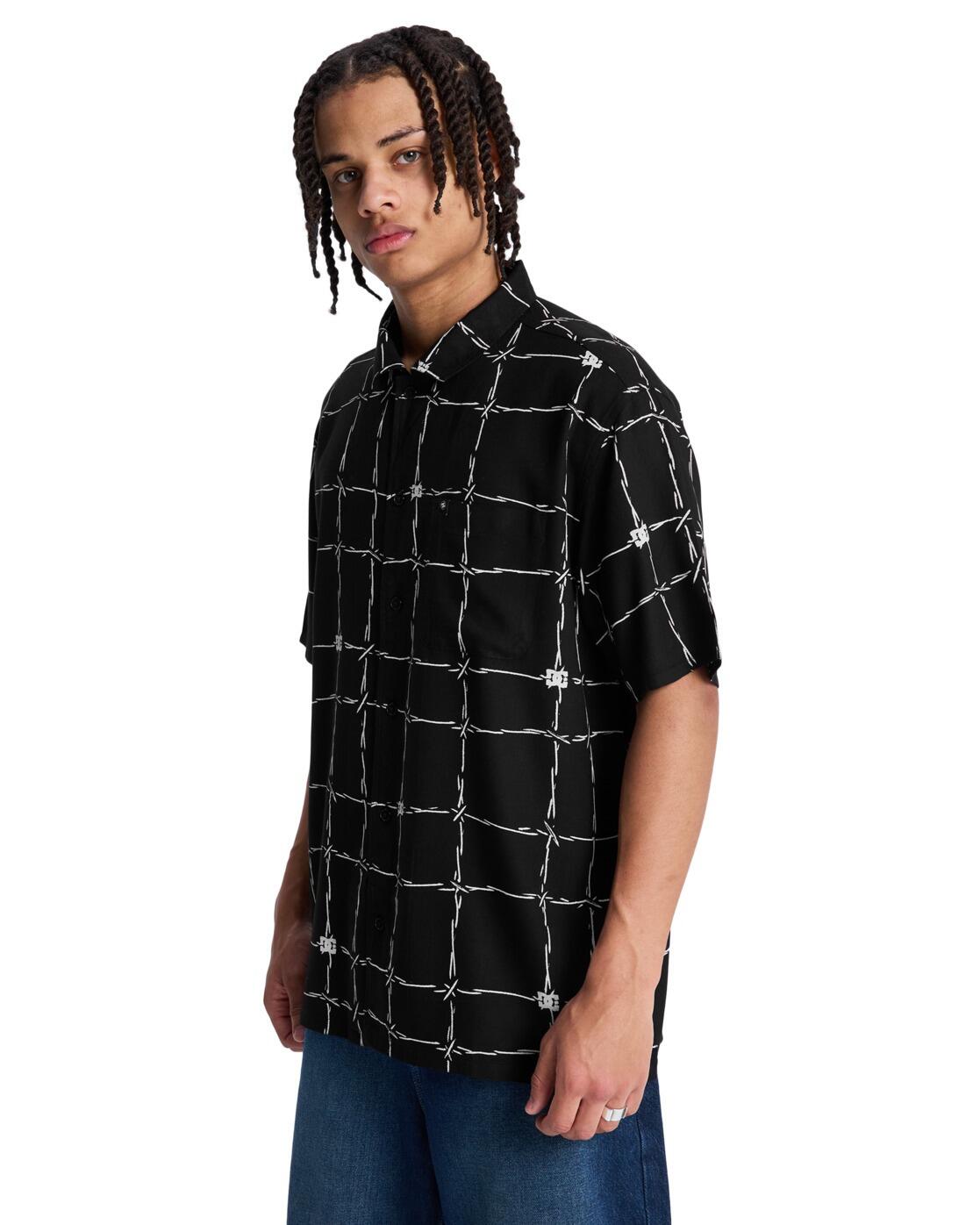 Camisa de Manga Corta WIRED RESORT Negro Hombre 3/4