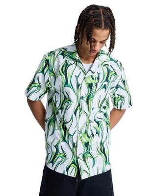 Overhemd met korte mouwen full on resort beige heren