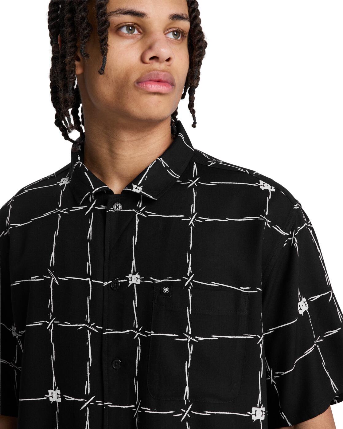 Camisa de Manga Corta WIRED RESORT Negro Hombre 4/4