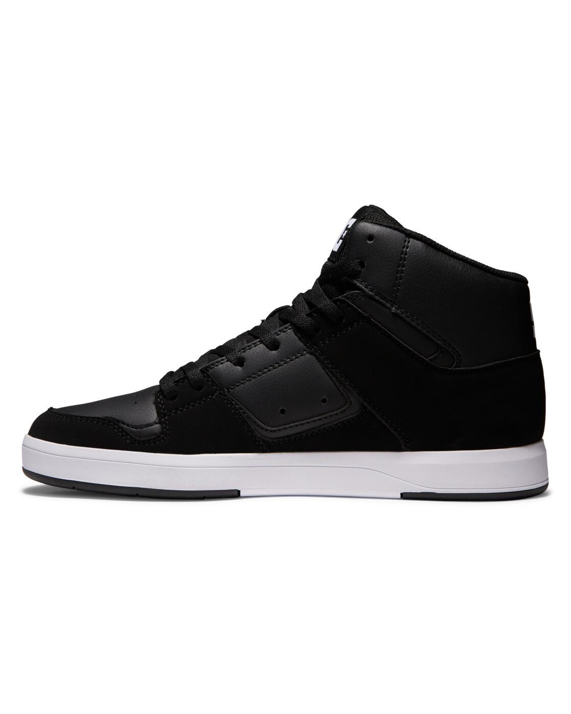 Chaussures de skate montantes en cuir Noir Homme 3/4