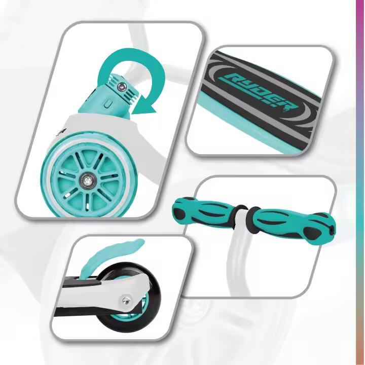 Patinete Ryder Neo LED, 3 ruedas, base antideslizante, freno trasero. 4/5
