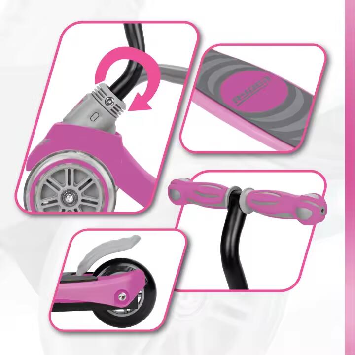 Patinete Ryder Neo LED 3 ruedas Rosa (3212) y (3216) Rojo antideslizante 7/7