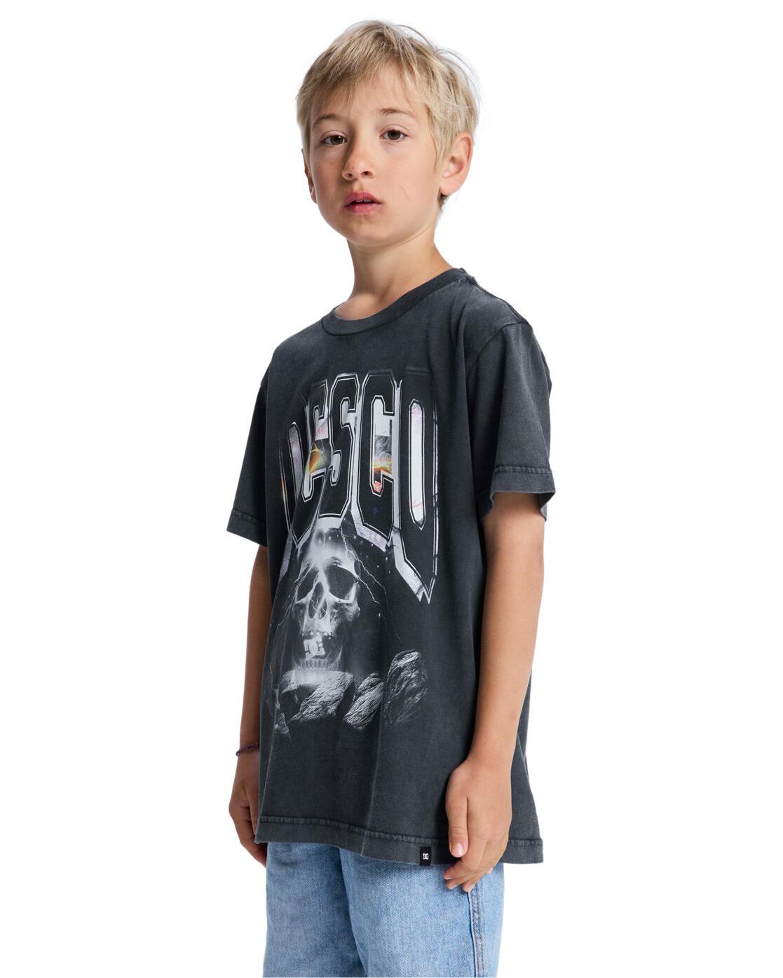 Camiseta de manga corta SKULL STORM Negro Niño 3/4