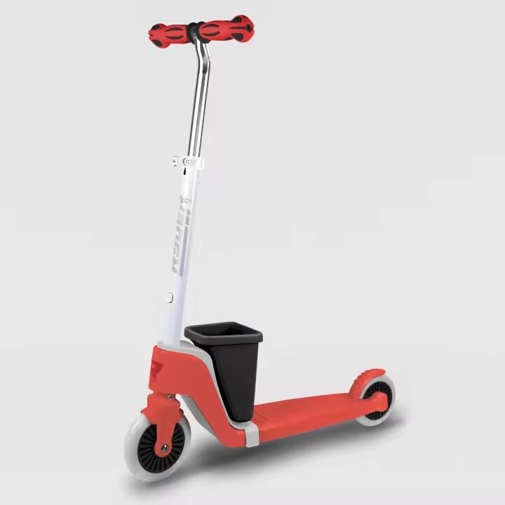 Patinete Ryder 2 ruedas, rosa intenso, cesta, base antideslizante y veloz. 1/5