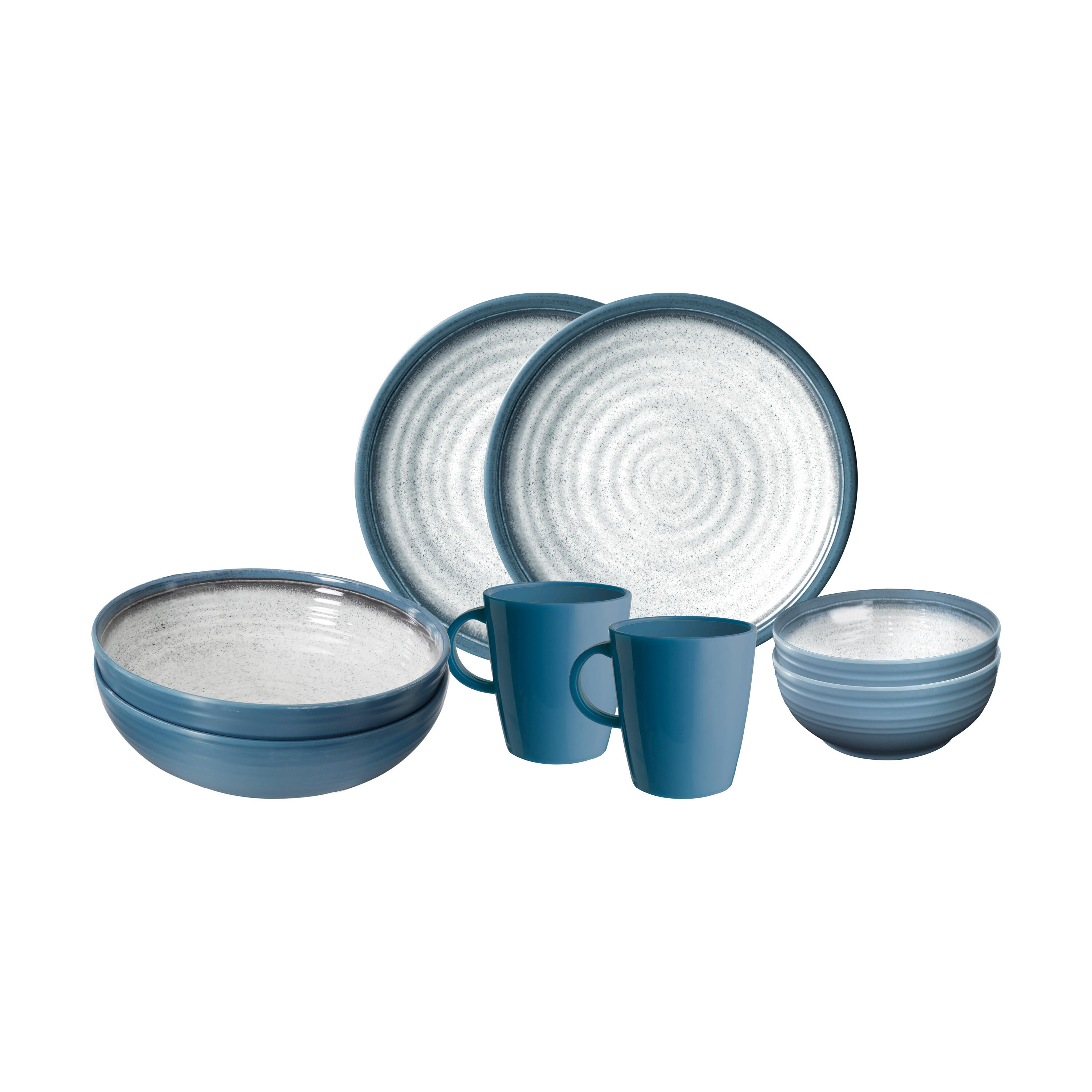 Brunner set de vajilla camping 8 piezas melamina Tuscany blanco 2/7