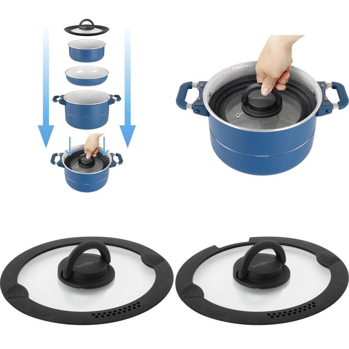 Brunner pannenset Carezza Magnet koken 7-delig Ø 20/22/24 cm 5/7