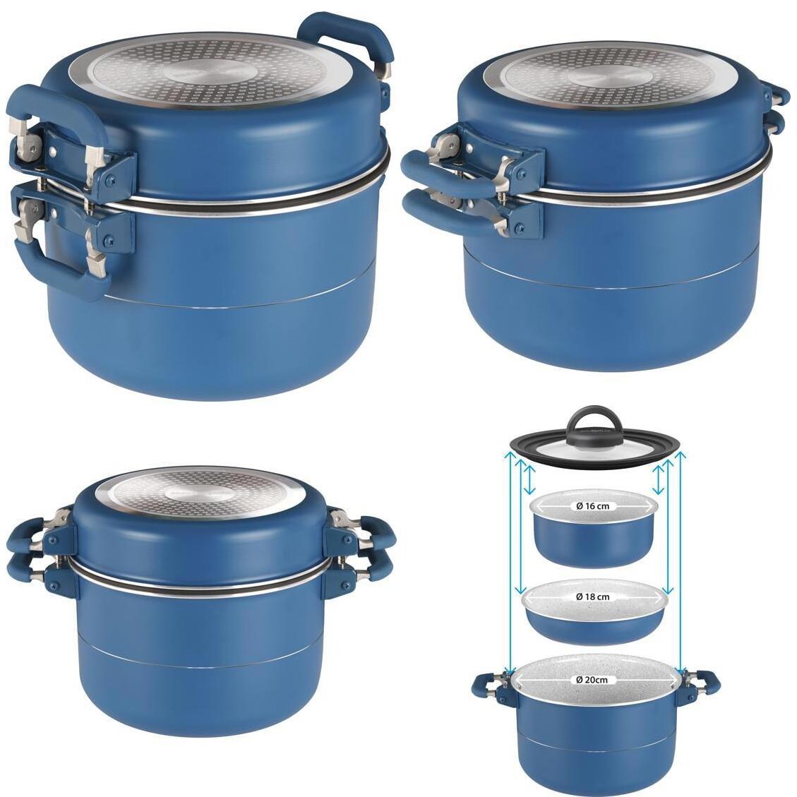 Brunner pannenset Carezza Magnet koken 7-delig Ø 20/22/24 cm 4/7