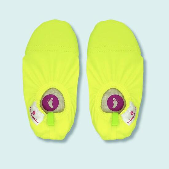 Chaussons intérieur, plage, piscine, aquatique - enfant - jaune fluo