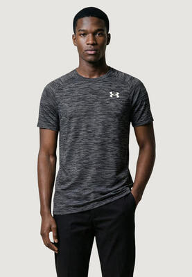 Crop top t-shirt ua tech textured ss heren donkergrijs