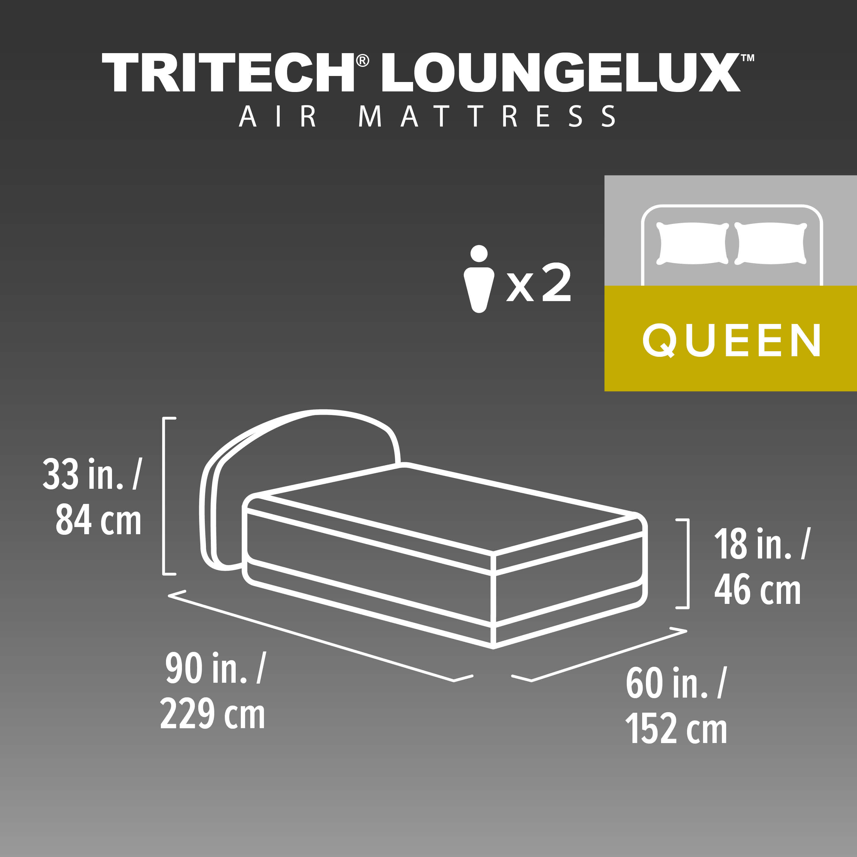 Bestway 671BD Materasso modello Queen LoungeLux con testiera da 229x152x84 cm 2/7