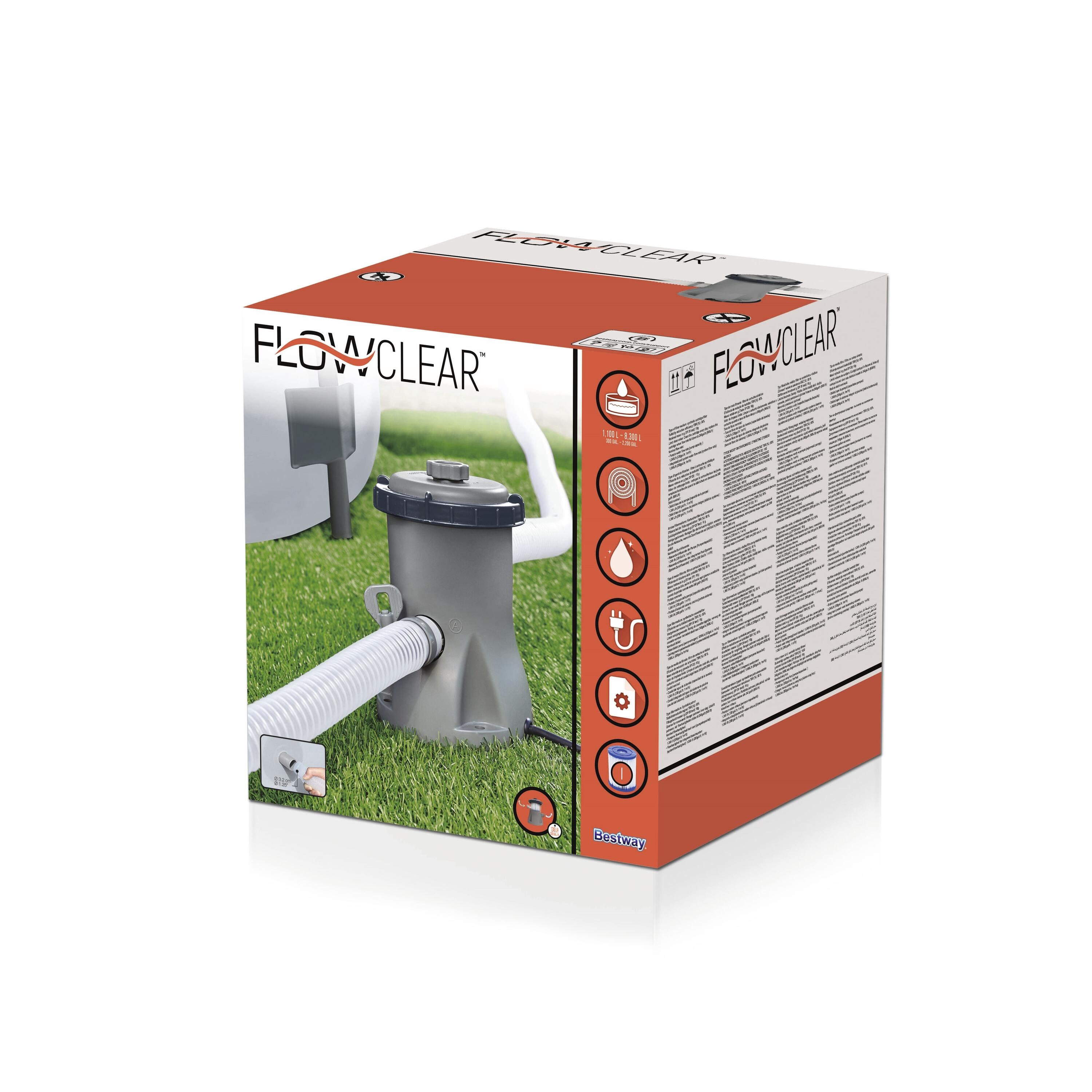 Bestway 58381-3 Pompa filtro a cartuccia da 1249 l/h 5/7