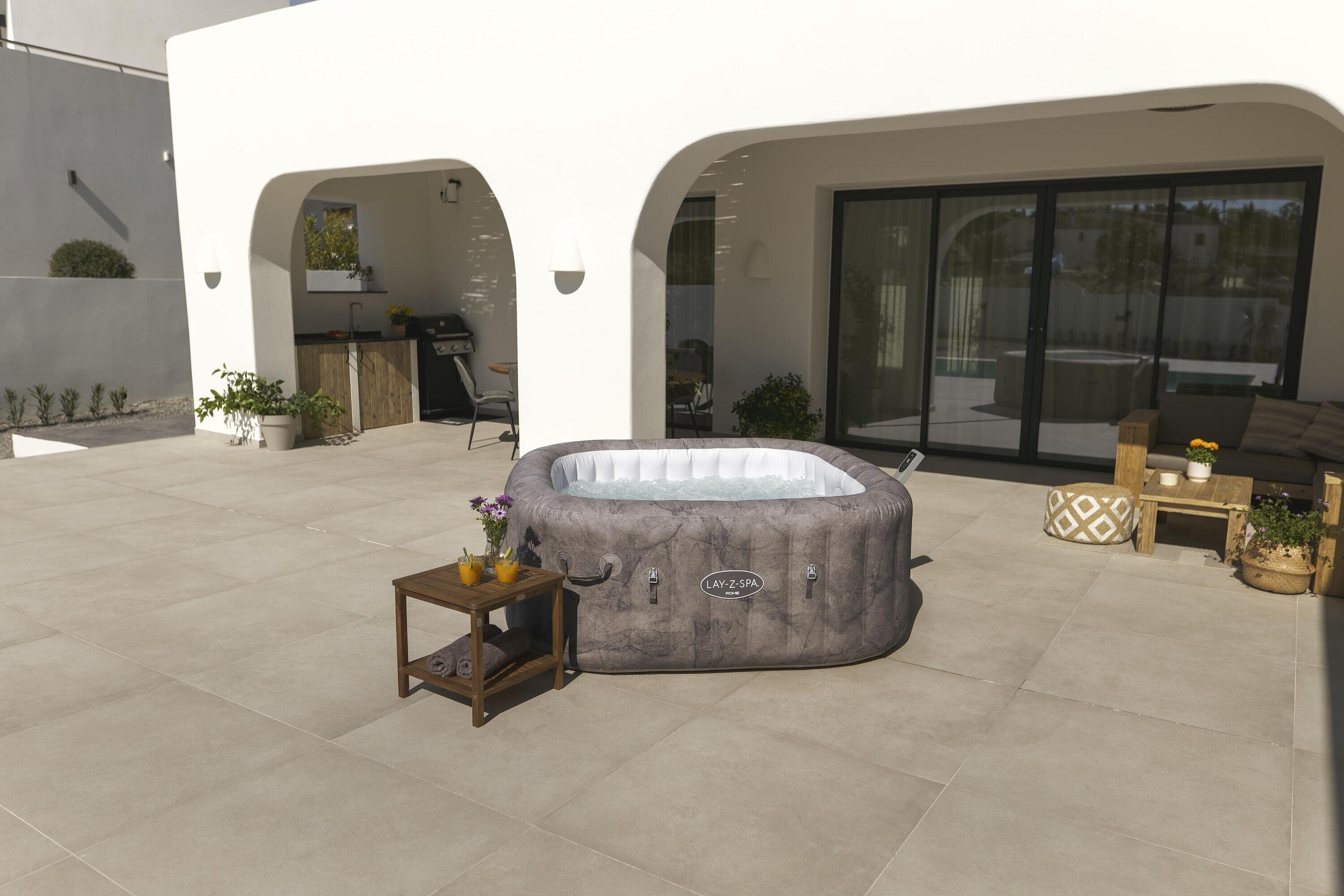 Bestway Spa gonflable carré Lay-Z-Spa Rome  AirJet EnergySense avec WiFi 4-6p 3/7