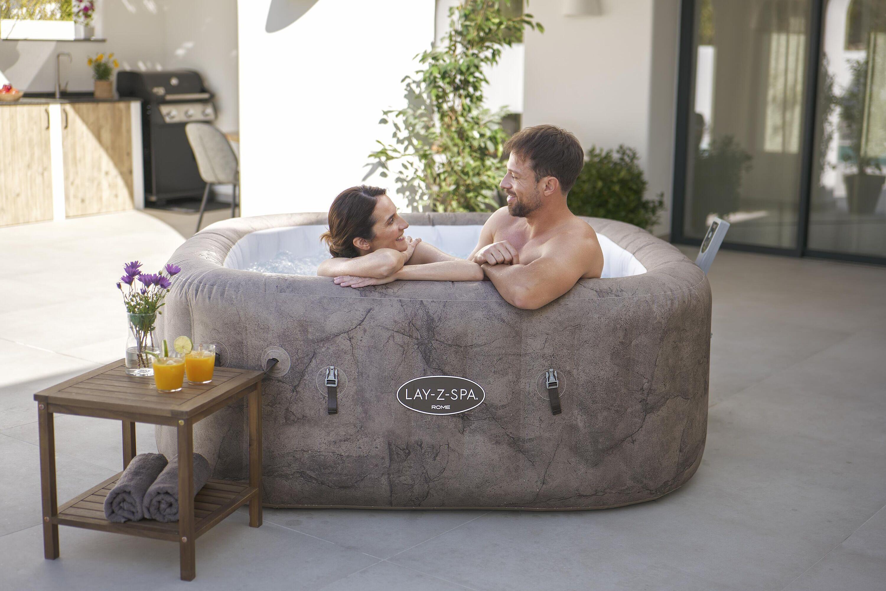 Bestway Spa gonflable carré Lay-Z-Spa Rome  AirJet EnergySense avec WiFi 4-6p 5/7