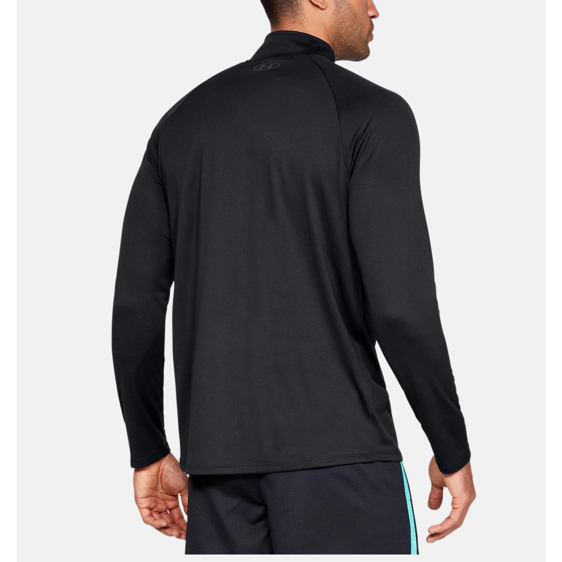 Mens 2.0 Half Zip Technical Top (Black/Charcoal Grey) 3/4