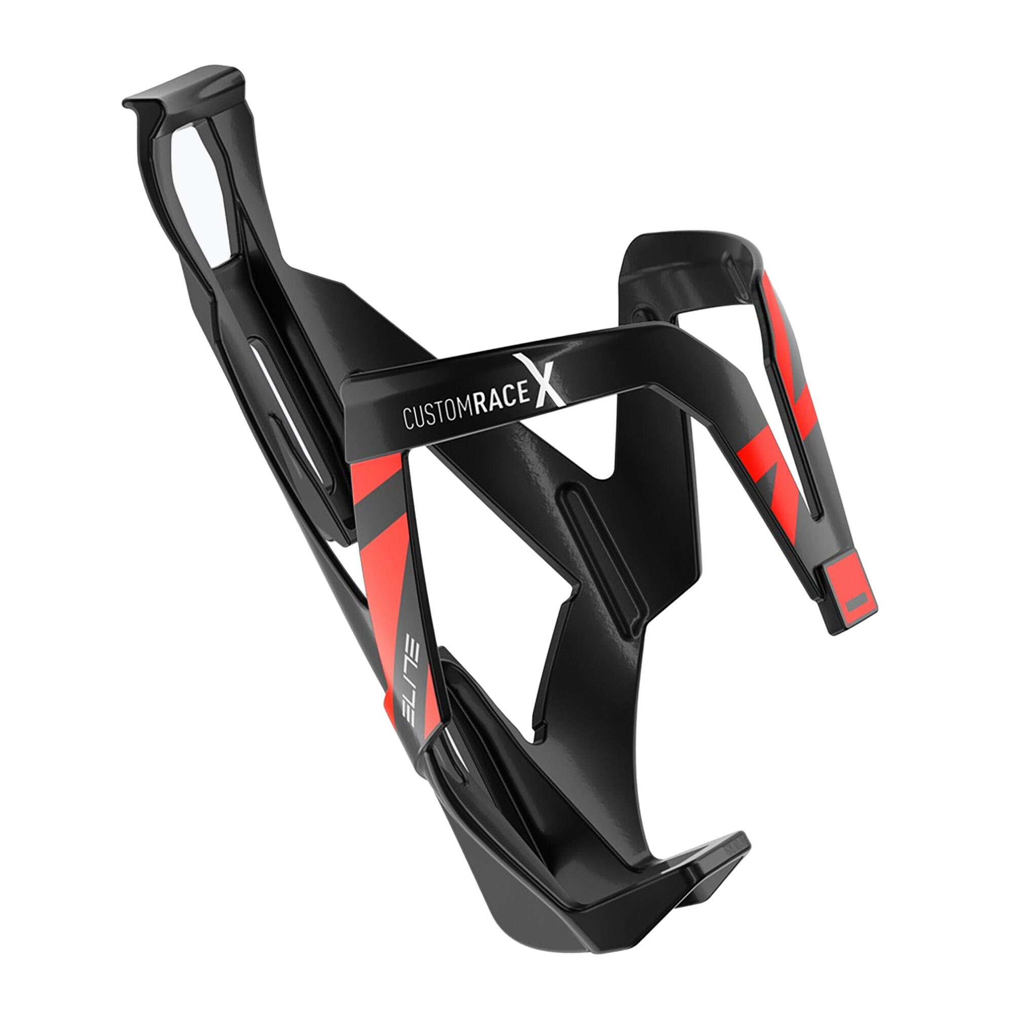 ELITE Flaschenhalter Custom Race X Schwarz/Rot One Size Schwarz - leichter, s... 2/2