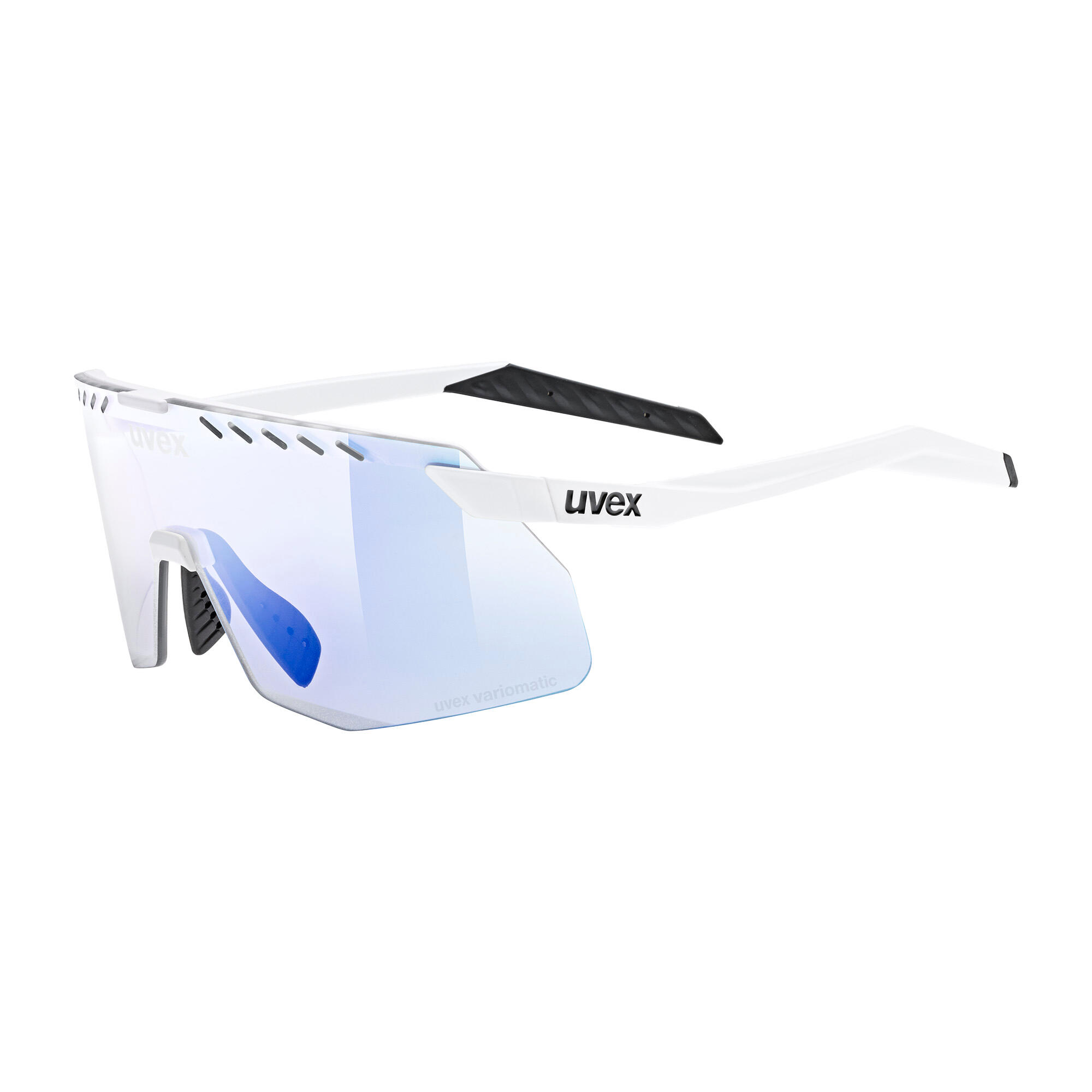 Okulary rowerowe Uvex Pace Stage S V - white matt/mirror blue 6/6
