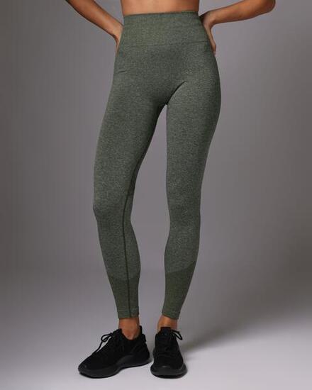 Leggings de fitness synthétiques vert militaire pour femmes