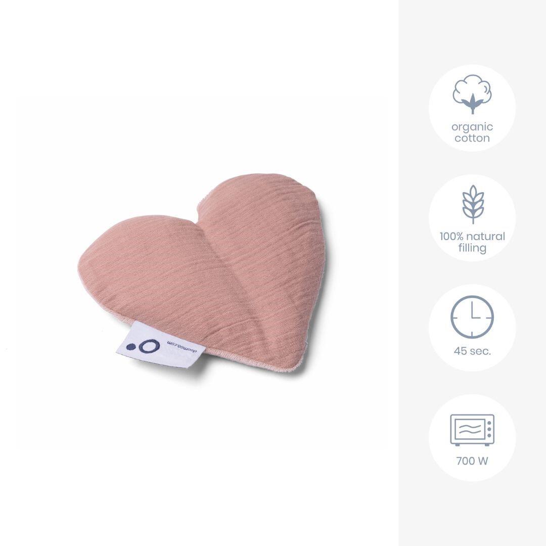 Bouillotte coussin chauffant ou raffraichissant bébé Snoogy Love Pink - Rose 4/7