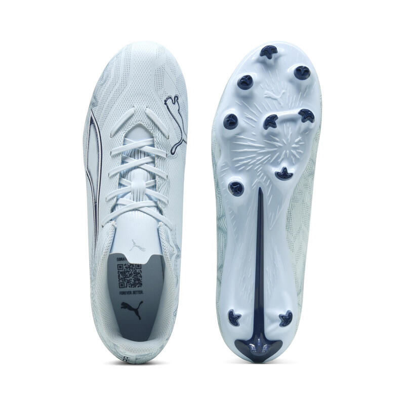 Ghete fotbal talpă cu crampoane, material ușor Ultra 6 Play FG/AG, galben neon