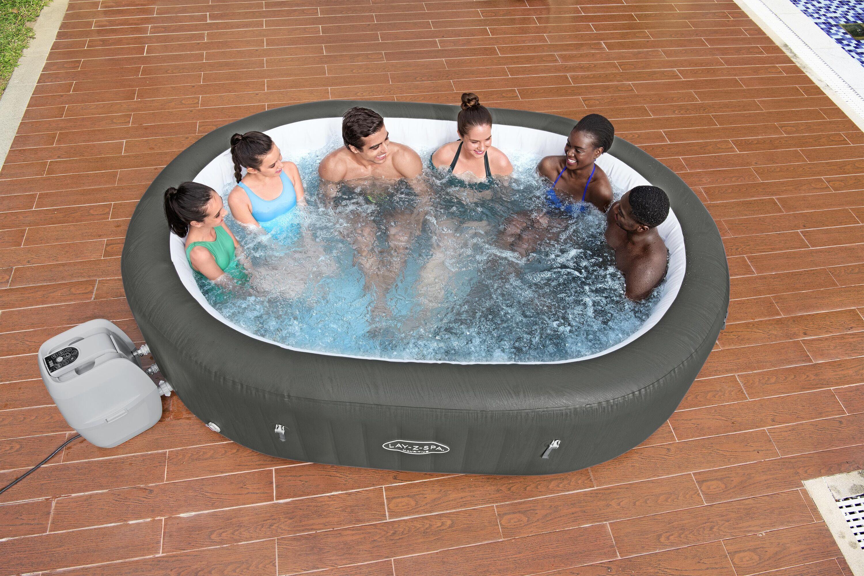 Bestway Spa gonflable ovale Lay-Z-Spa Mauritius AirJet 5-7 personnes Wifi 5/7