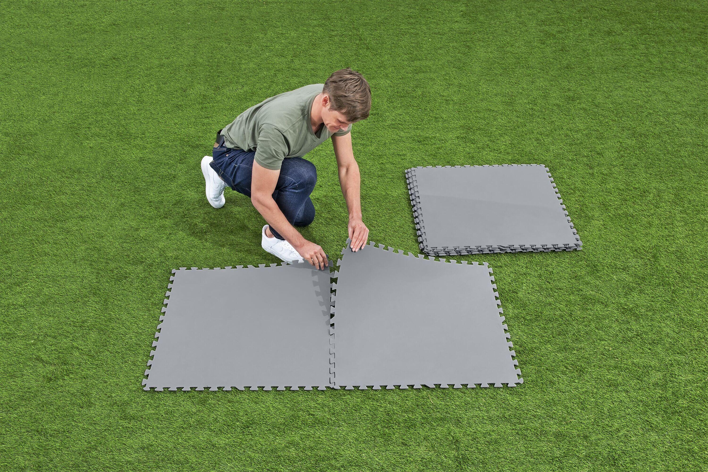 Bestway Lot de 9 tapis de sol - 78 x 78 cm - gris 4/7