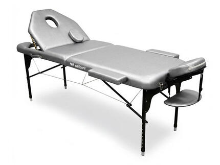 WELLCORE 185 x 65 cm brancard pliable en aluminium avec dossier rabattable