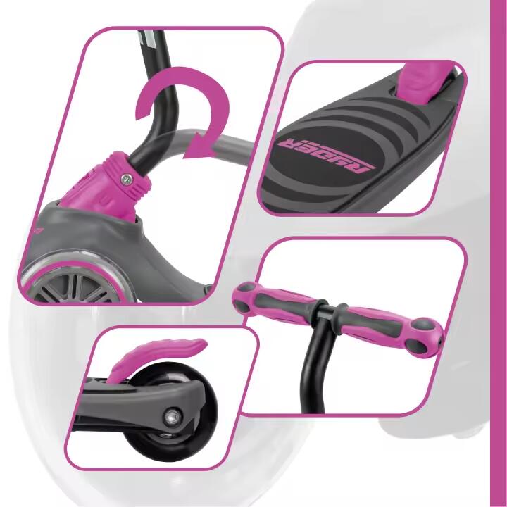 Patinete Ryder Neo 3 ruedas, base antideslizante, freno trasero, plegable. 7/7