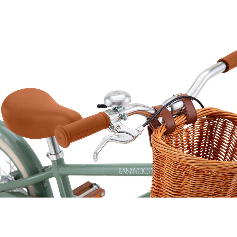 Bicicletă pentru copii 14" clasică vintage verde pădure copil