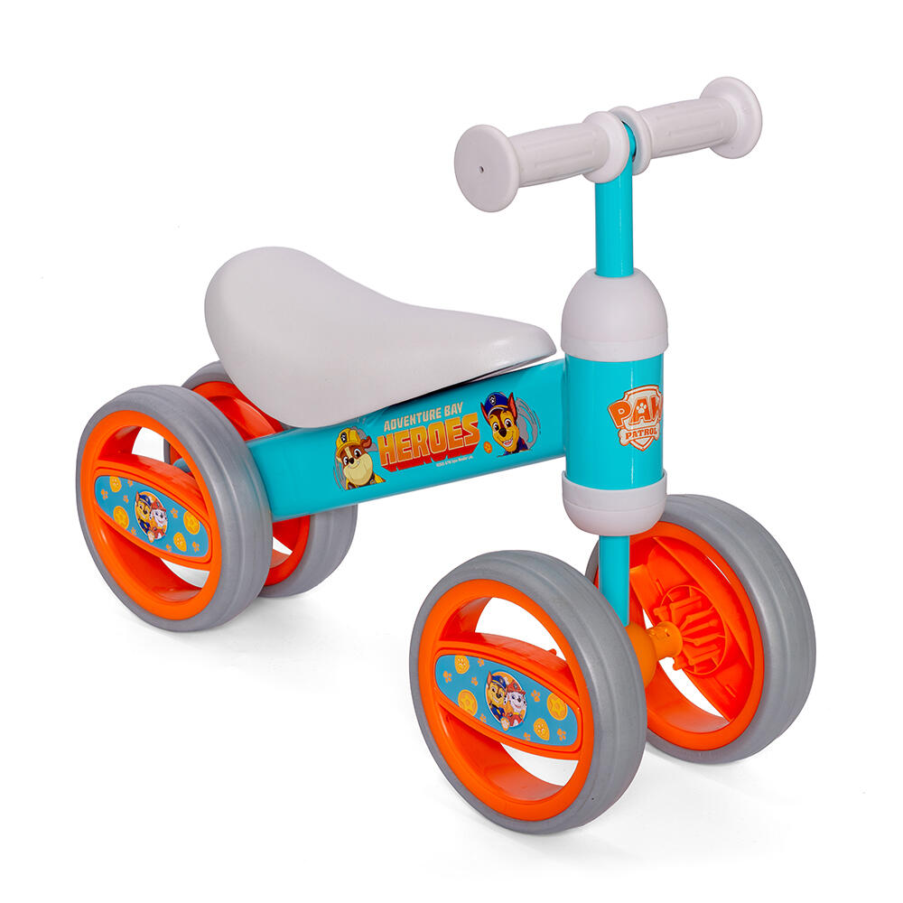 Chłopięcy rowerek biegowy z 4 kołami Paw Patrol, miętowy