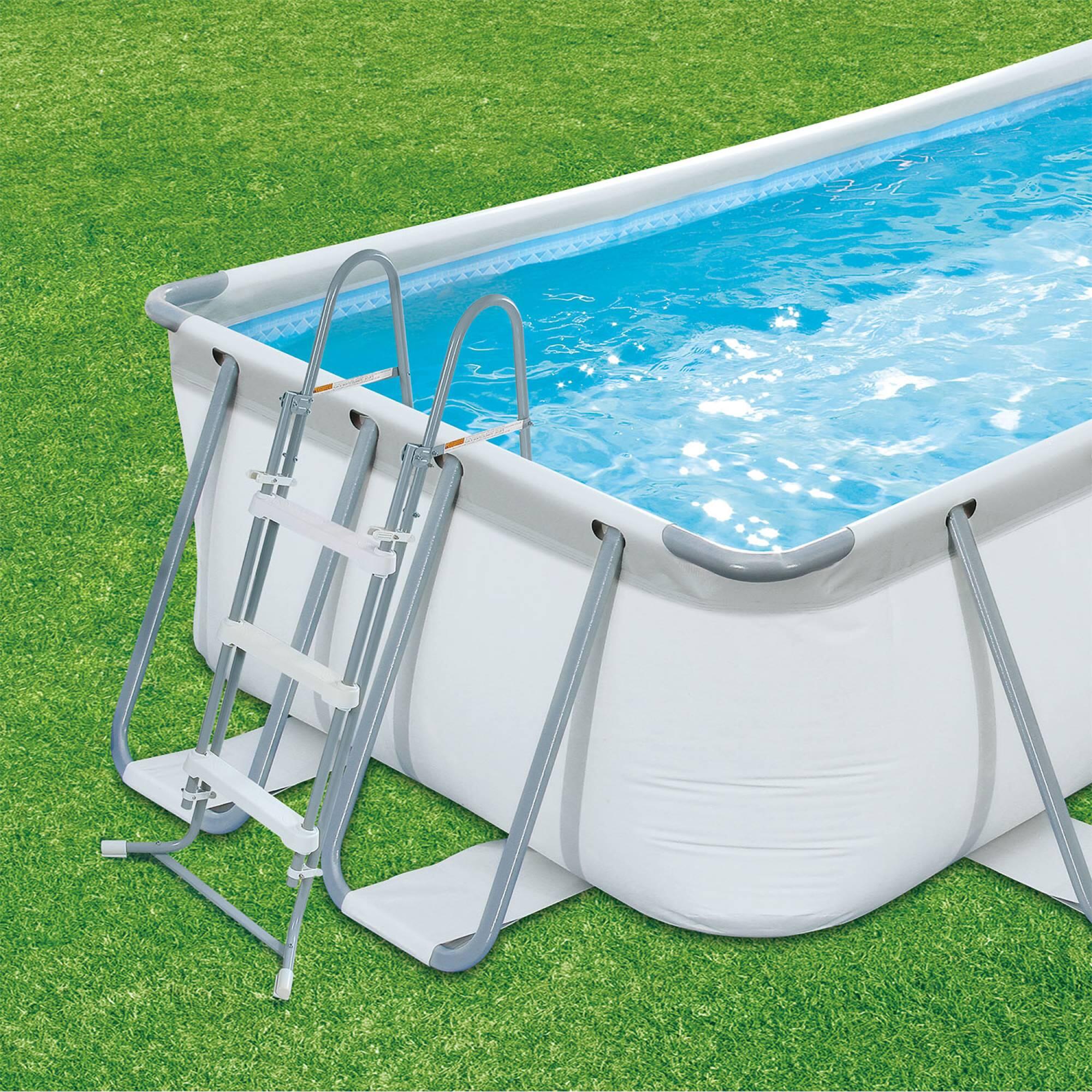 Pool-Sicherheitsleiter Höhe 107 cm 2x4 Stufen 2/2