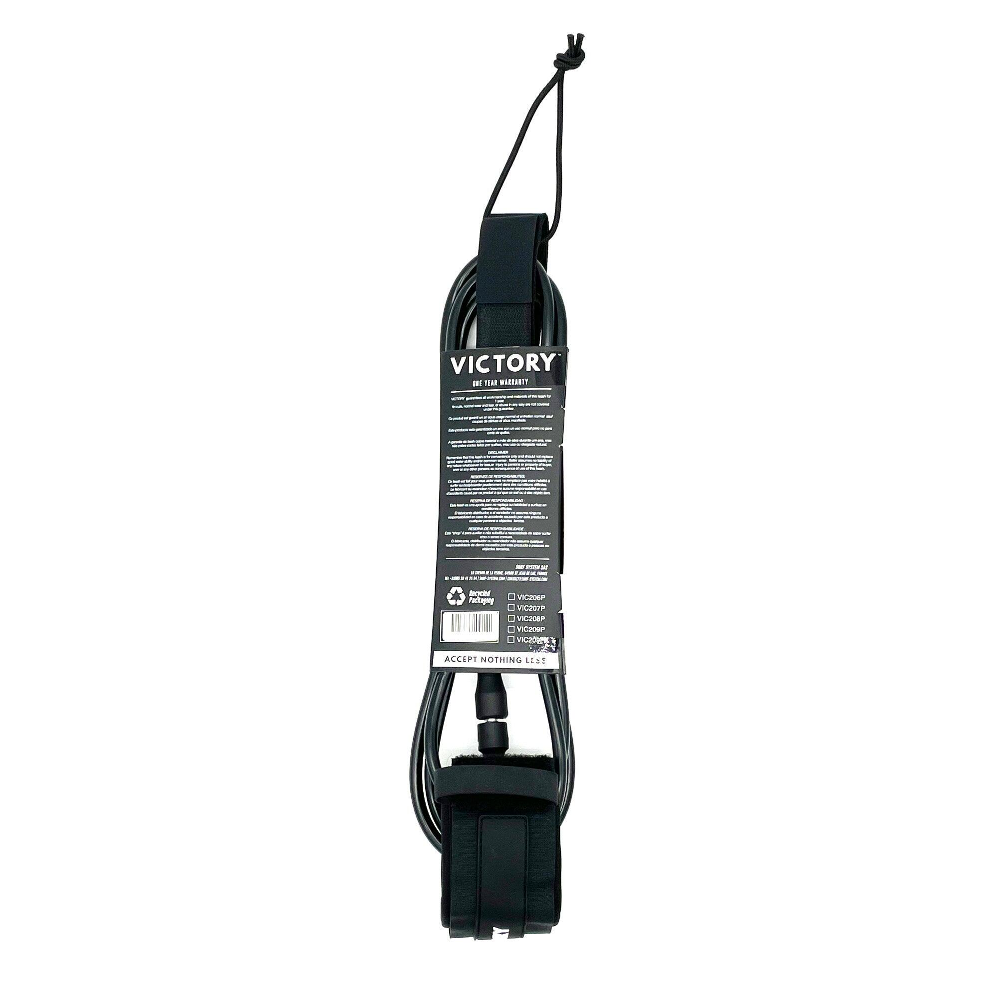 VICTORY - Surf Leash PRO 7' - Matte Black 2/4