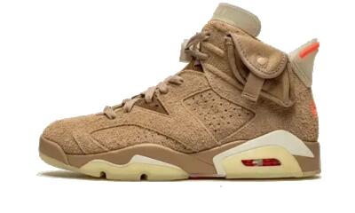 Schoenen - basketbal - aj6 travis scott - british khaki/sail