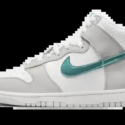 Shoes - High-top leather - Dunk High Ring Bling - White/Teal