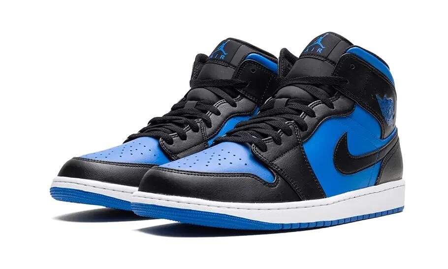 Jordan 1 Mid Black Royal Blue 2/5