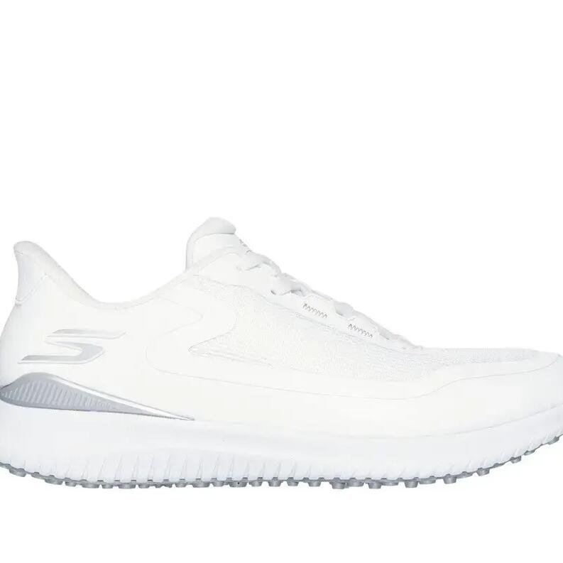 SKECHERS Slip-Ins Go Golf Flight White Silver - Women's Shoes