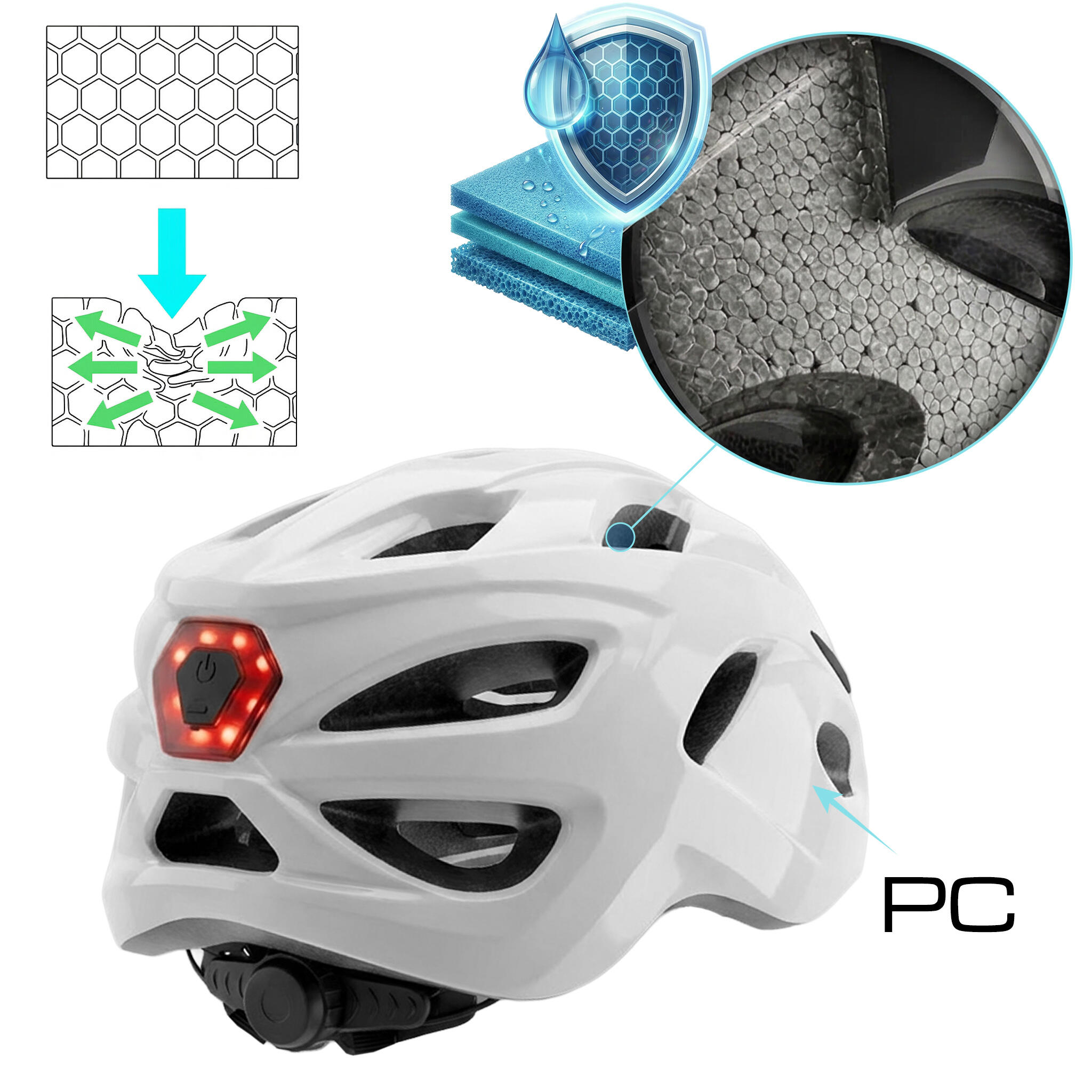 Vayox Speed VA0425 fietshelm LED-lampje 6/7
