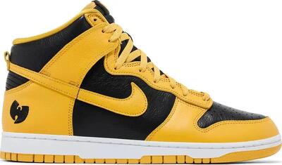 Schoenen - dunk high wu-tang - hoge leren - zwart/pollen