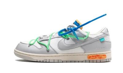 Schoenen - dunk low off-white lot 26 - sail/neutral grey