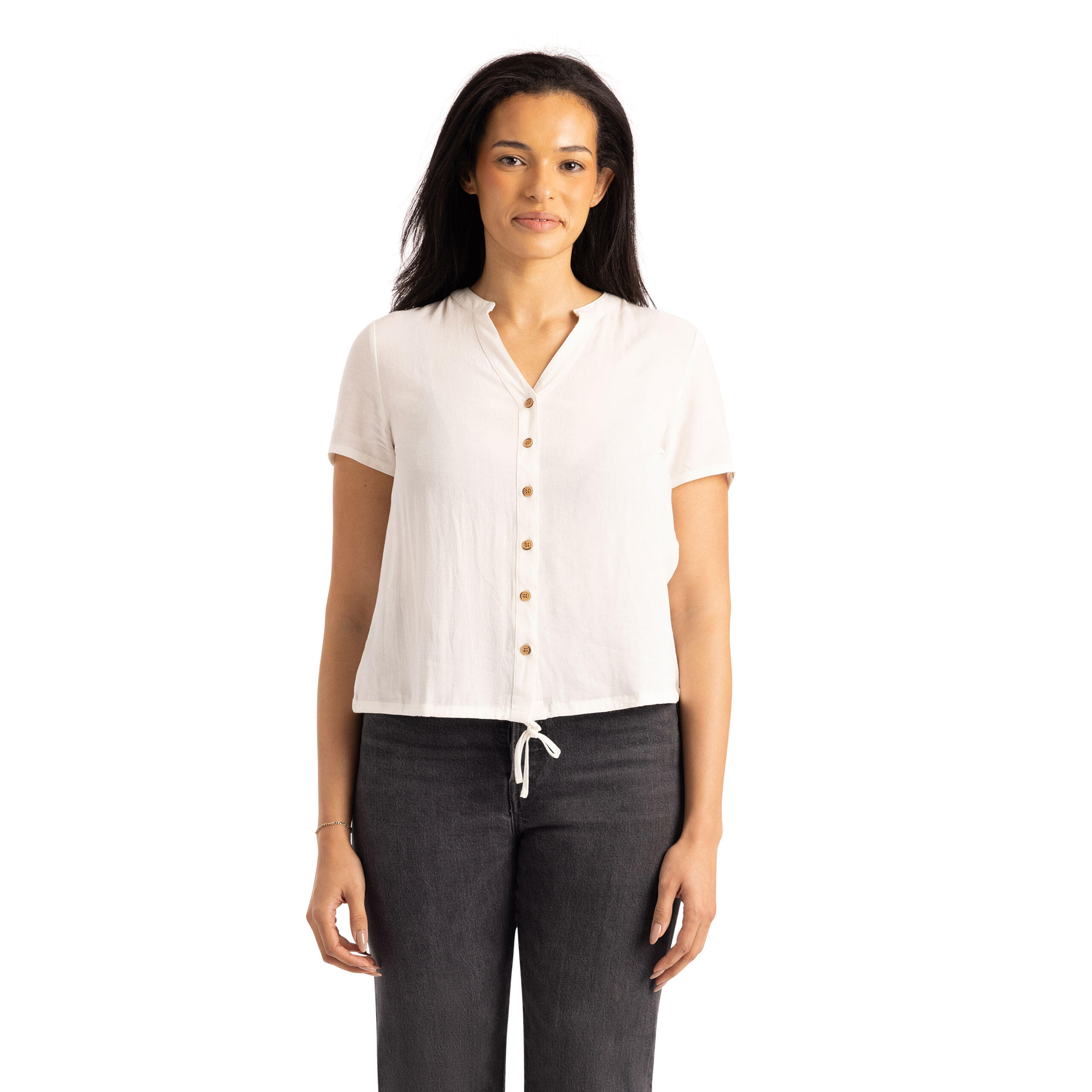 Womens Front Button Fastening Casual T-Shirt - Beatrice 3/5