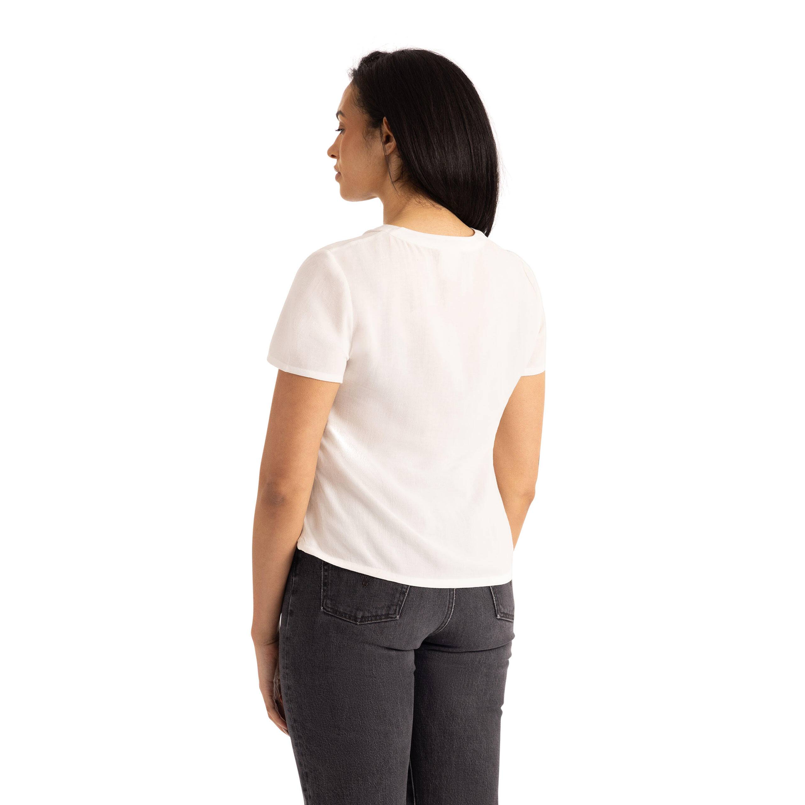 Womens Front Button Fastening Casual T-Shirt - Beatrice 5/5