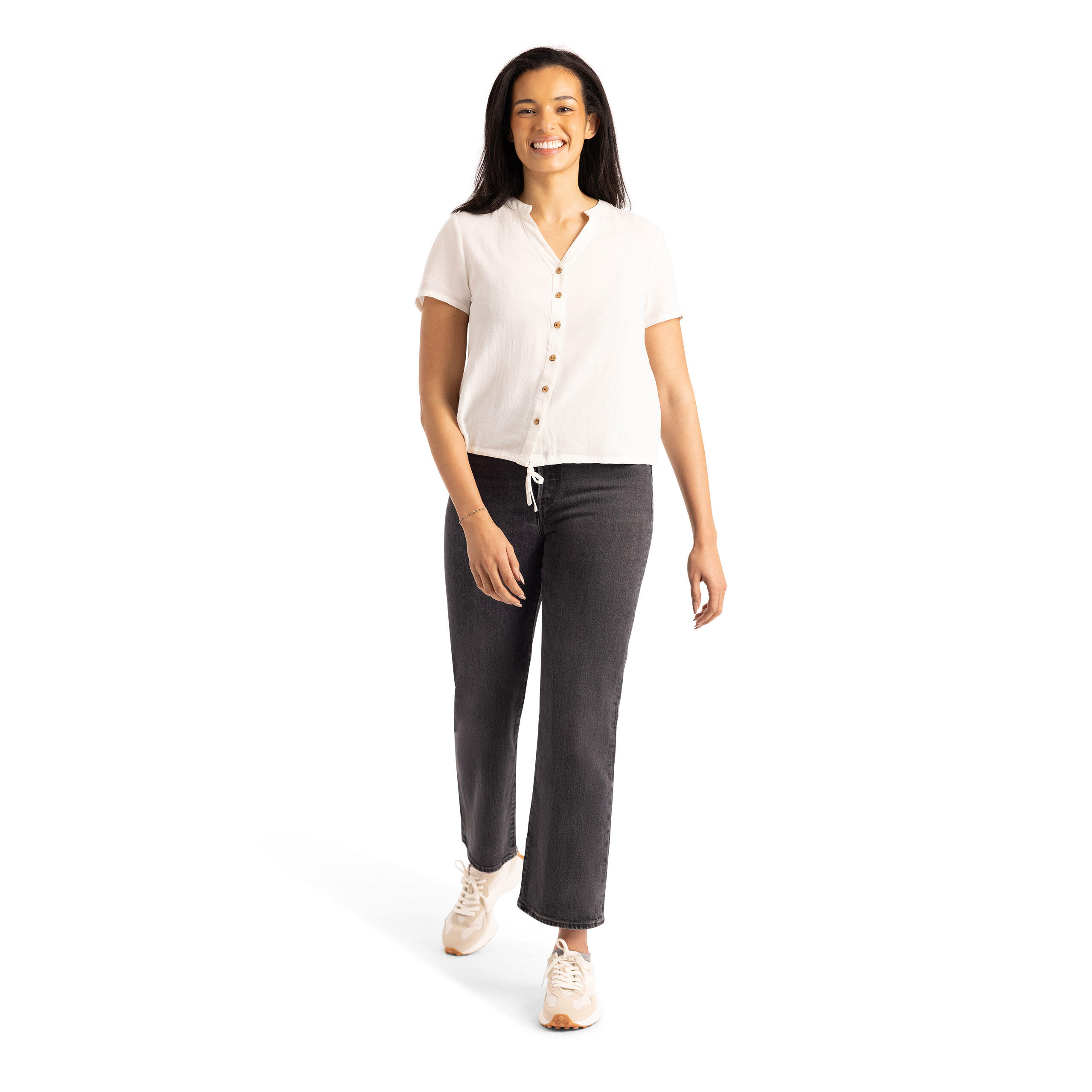 Womens Front Button Fastening Casual T-Shirt - Beatrice 4/5