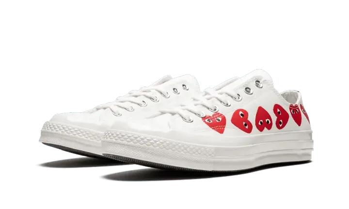 Schuhe - chuck taylor 70s ox - niedrig, bedruckt - weiß/rot 2/4