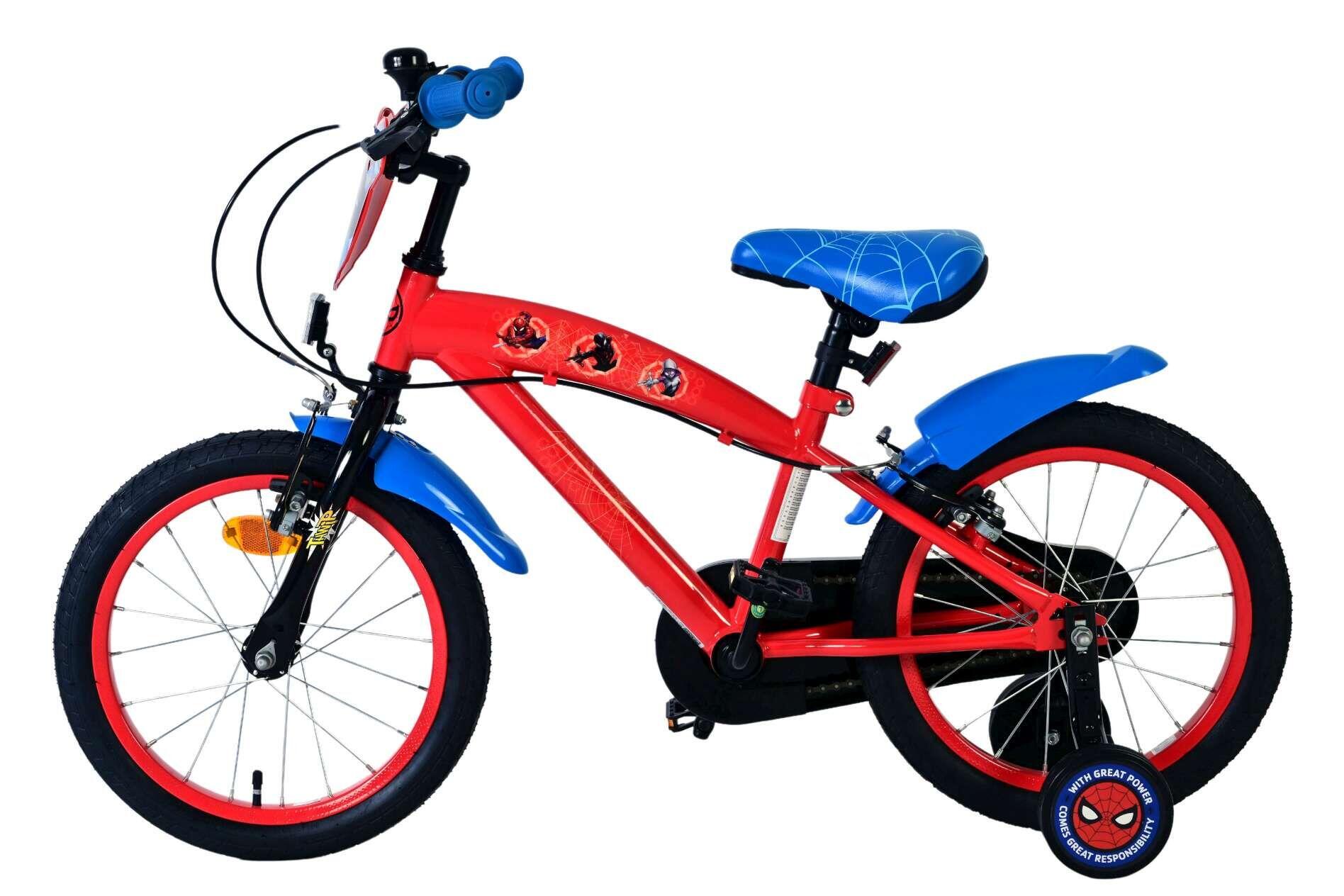 Vélo enfant Spiderman 16 inch bleu/rouge avec deux freins à main 2/7